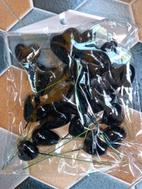 Heart Faux Balls - Black, 20 Pcs Pack