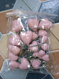 Heart Faux Balls - Peach, 20 Pcs Pack