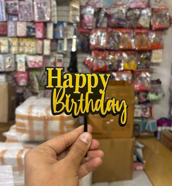 Double Acrylic Cake Topper - 5 Inch, 1 Pc, Delight 3