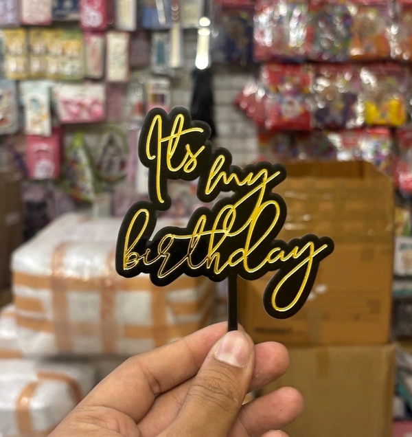 Double Acrylic Cake Topper - 5 Inch, 1 Pc, Delight 4