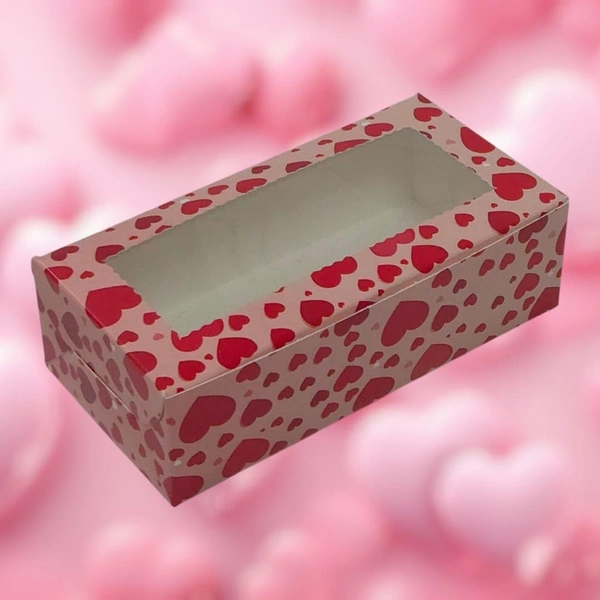 Valentines Brownie Box - Two Brownie 6*3*1.75 Inches, 10 Pcs Pack