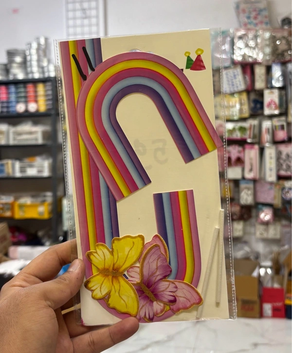 Paper Rainbow Topper Set With Butterflies - 1 Pkt, Delight 11