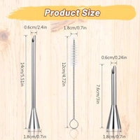 Filling Nozzle Puff Special Nozzle Set Pastry Tips Cupcake Cake Decorating - 3 Pcs