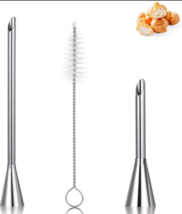 Filling Nozzle Puff Special Nozzle Set Pastry Tips Cupcake Cake Decorating - 3 Pcs