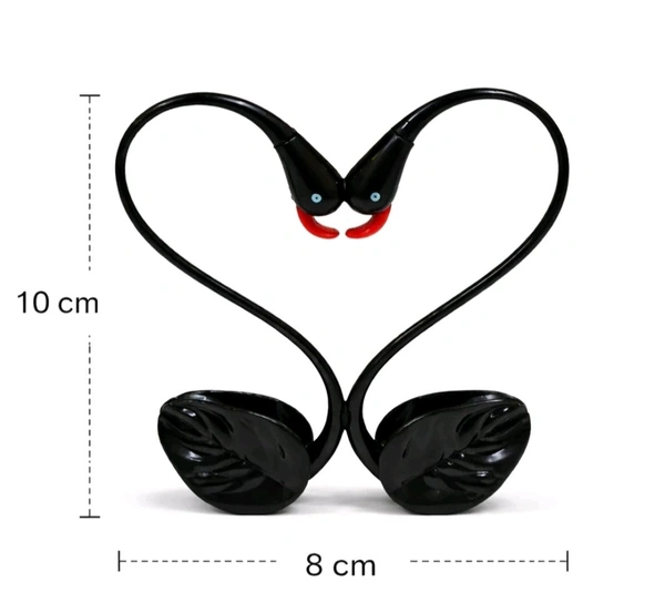 Swan Couple Cake Topper - Black, 1 Pc