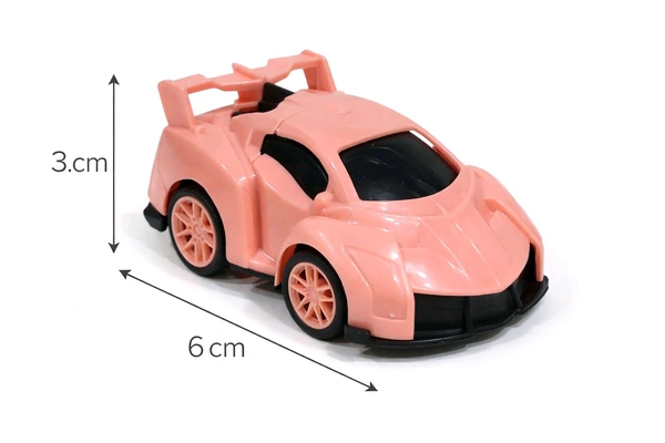Pastel Car Toy Set For Cake Decoration - 4 Pcs Pack