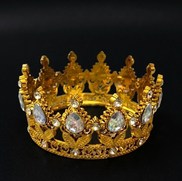 Gold Plastic Cake Crown - Silver, 1 Pc
