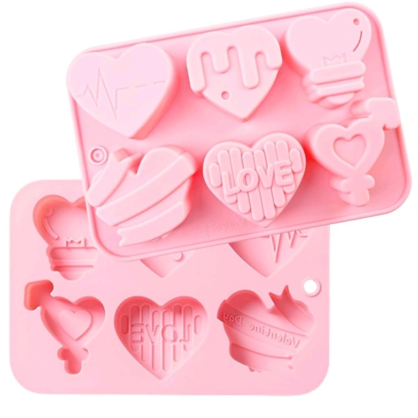 6 In 1 Heart Fancy Chocolate Mould
