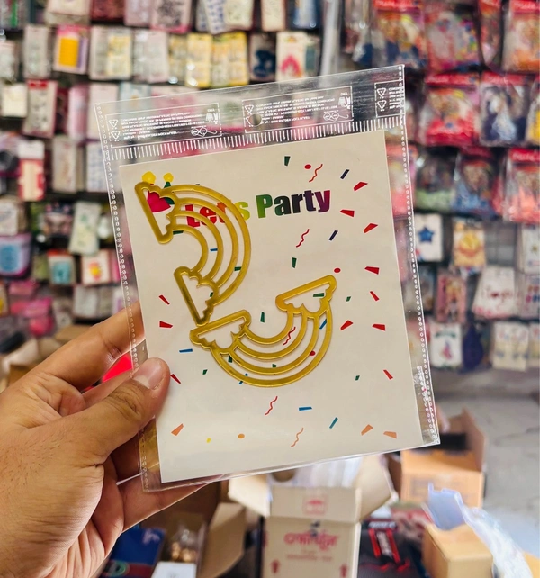 Acrylic Rainbow Cut Out - 2 Pcs, Gold