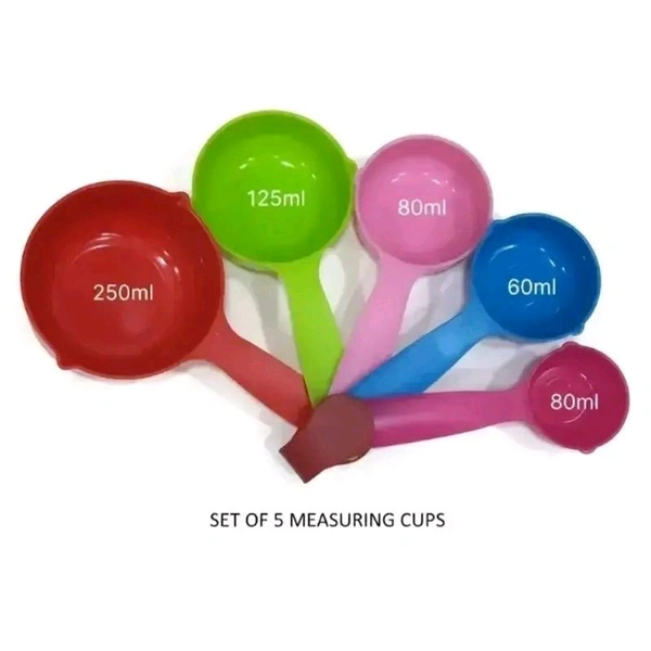 Colourful Measuring Cups - 5 Pcs