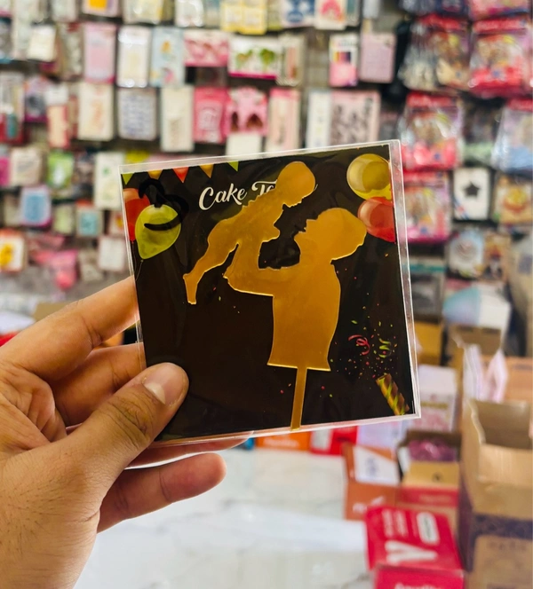 Fathers Day Acrylic Cut Out - 4 Inch, Gold, D3