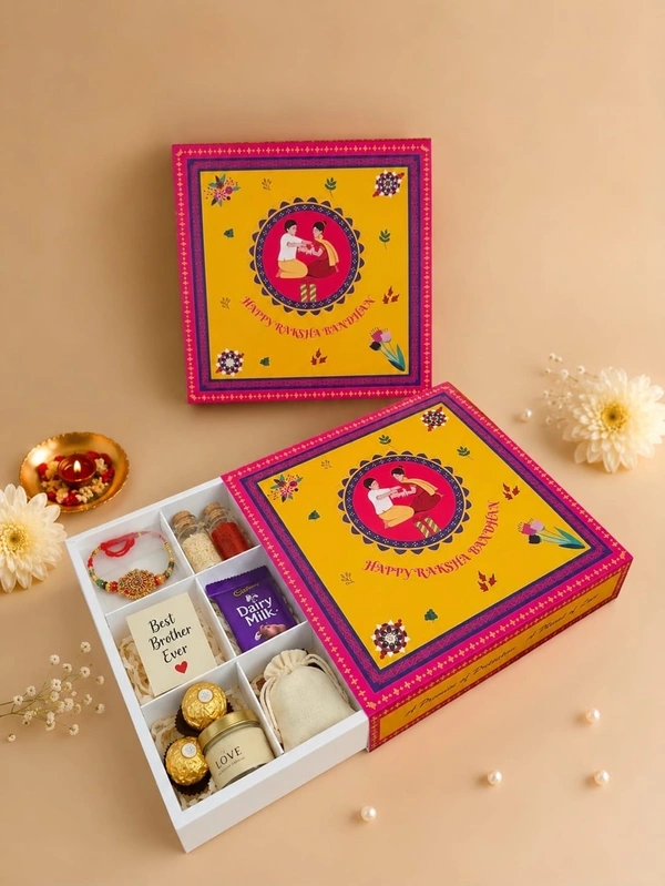 Raksha bandhan Sliding Box (1 Box 4 Use) - 9*9*2 Inches, 10 Pcs