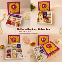 Raksha bandhan Sliding Box (1 Box 4 Use) - 9*9*2 Inches, 10 Pcs