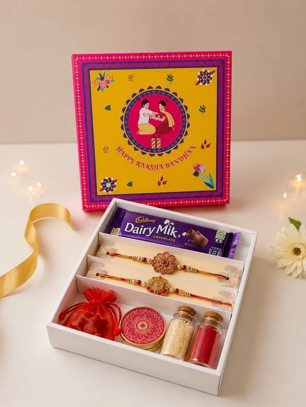 Raksha bandhan Sliding Box (1 Box 4 Use) - 9*9*2 Inches, 10 Pcs