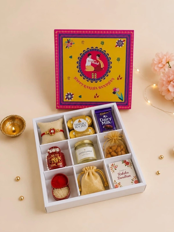 Raksha bandhan Sliding Box (1 Box 4 Use) - 9*9*2 Inches, 10 Pcs
