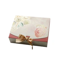 Ribbon Hamper Box - 9*7*3 Inches, 10 Pcs Pack, BK94-CM Champagne Meadows