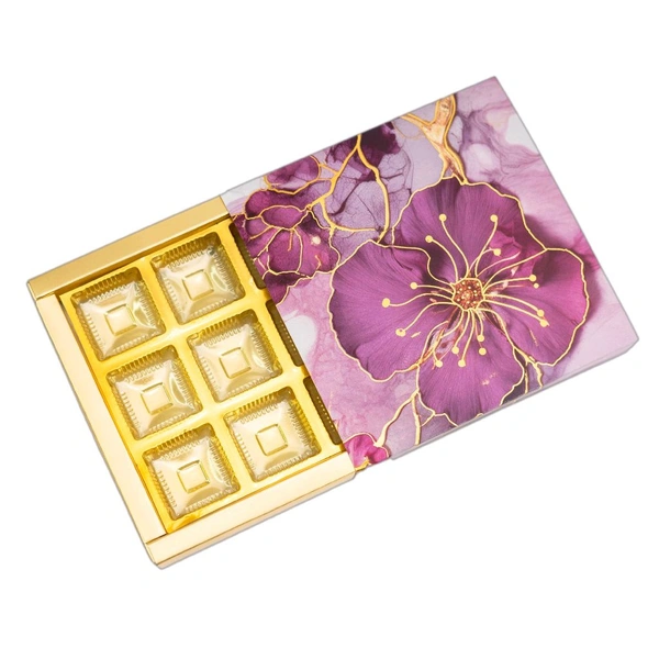 Slider Chocolate Box With Cavity - 10 Pcs, 9 Cavity BK-2 Purple