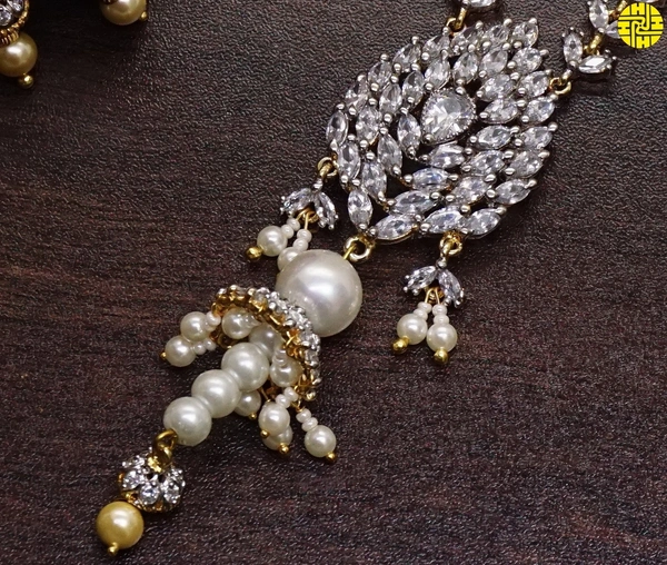 HJ Stunning Pearl Pendant Set Online F-215 - Pearl Ivory, Gold Plating