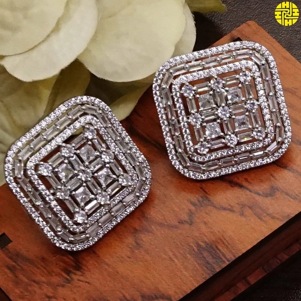 HJ Diamond Inspired Designer Pearl Pendant Set - F-317 - Pearl White, Rhodium Plating