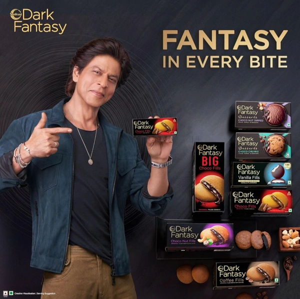 Sunfeast Dark Fantasy Choco Fills, 69g, Original Filled Cookies with Choco Crème