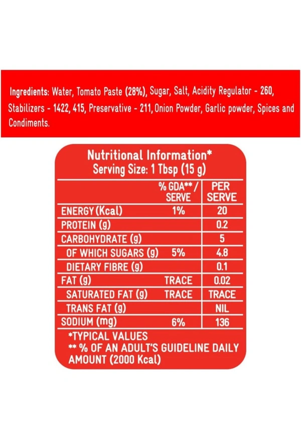 KISSAN Kissan Fresh Tomato Ketchup, 950gram