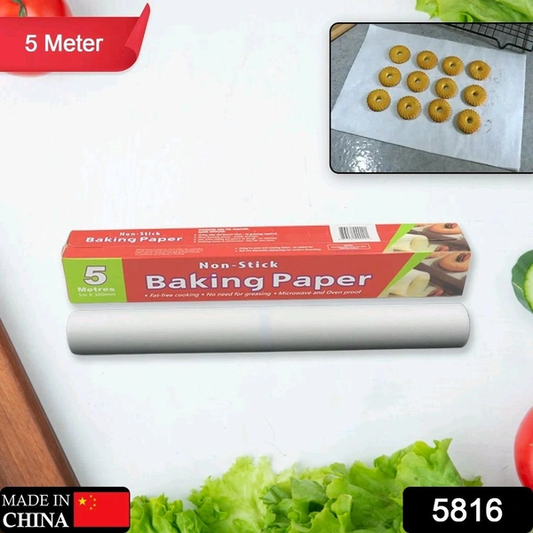 Non-Stick Parchment Paper – Easy Cleanup for Baking & Cooking (5 Mtr)
