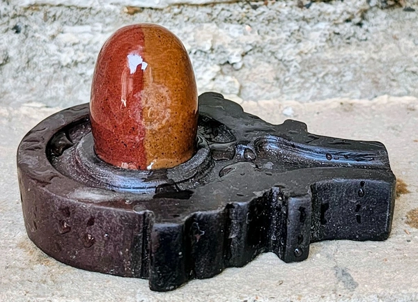 2 Inch Ardhanarishwar Shivling with Shakti Jaladhara
