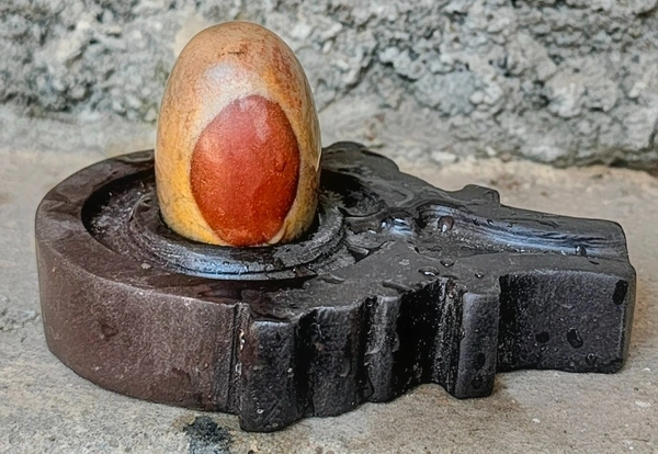 2 Inch  Shivling with Shakti Jaladhara