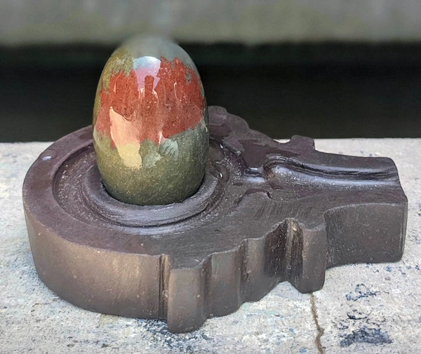 2 Inch  Tripunddhari Shivling with Shakti Jaladhara