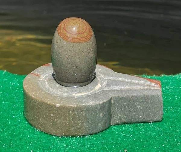 Spiritual Stone World 2 Inch JaneuDhari Shivling with Shakti Jaladhara - 450