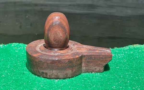 Spiritual Stone World 2 Inch Narmadeshwar Shivling with Shakti Jaladhara - 450
