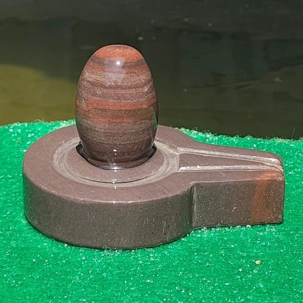 Spiritual Stone World 2 Inch Tripunddhari Shivling with Shakti Jaladhara - 450