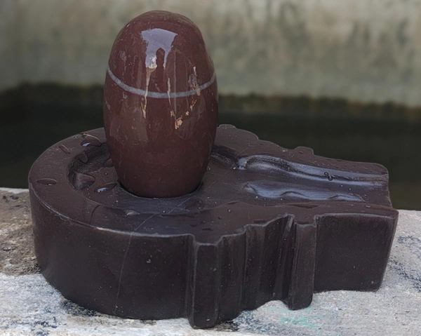 Spiritual Stone World 3 Inch Pandit Janeudhari Shivling 6 Inch Jaladhara