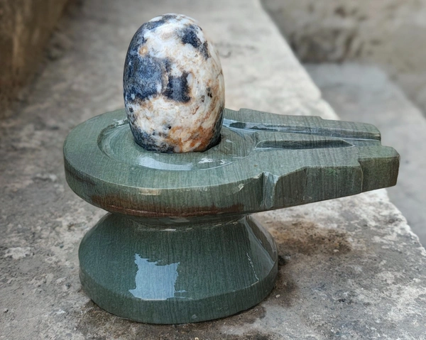 Spiritual Stone World 3 Inch Narmadeshwar 6 Inch Damru Jaladhara