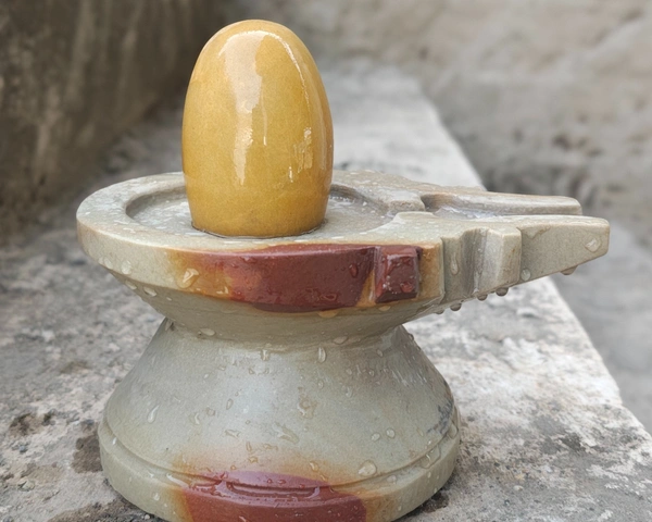 Spiritual Stone World 3 Inch Narmadeshwar 6 Inch Damru Jaladhara