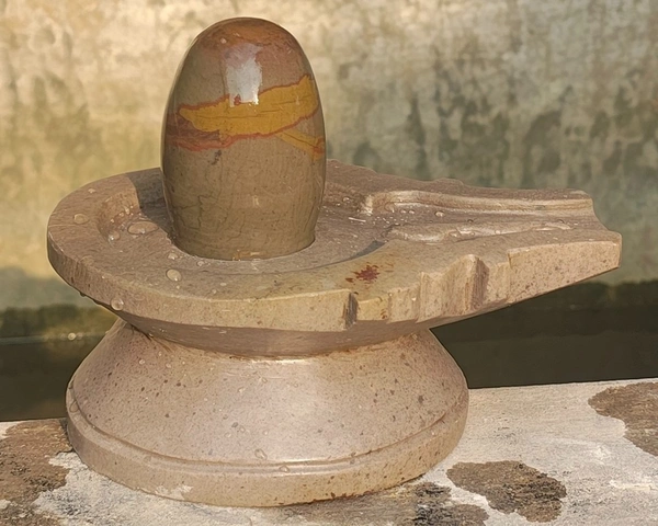 Spiritual Stone World 4 Inch Shivling 8 Inch Damru Jaladhara