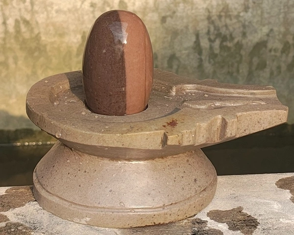 Spiritual Stone World 4 Inch Shivling 8 Inch Damru Jaladhara