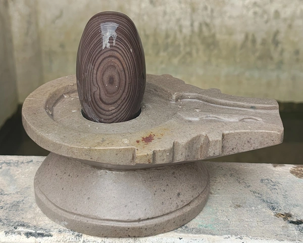 Spiritual Stone World 4 Inch Shivling 8 Inch Damru Jaladhara