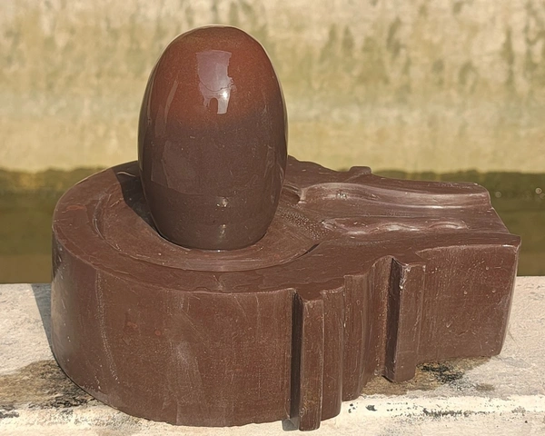 Spiritual Stone World 4 Inch Shivling 8 Inch Plat Jaladhara