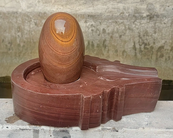 Spiritual Stone World 6 Inch Shivling 12 Inch Plat Jaladhara