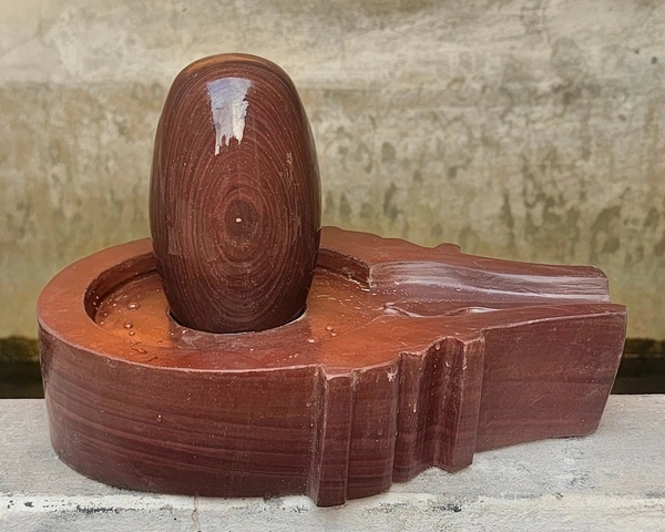 Spiritual Stone World 6 Inch Shivling 12 Inch Plat Jaladhara