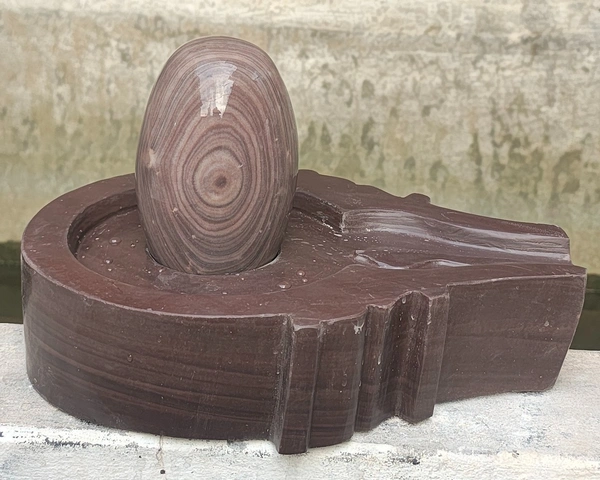 Spiritual Stone World 6 Inch Shivling 12 Inch Plat Jaladhara