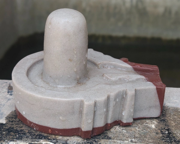 Spiritual Stone World Akhand 3 Inch Shivling 6 Inch Plat Jaladhara