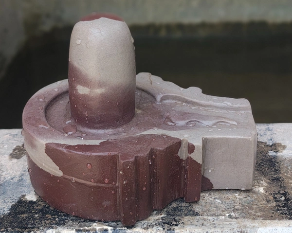 Spiritual Stone World Akhand 3 Inch Shivling 6 Inch Plat Jaladhara