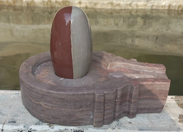5 Inch Ardhanarishwar Shivling with 10 inch Jaladhara