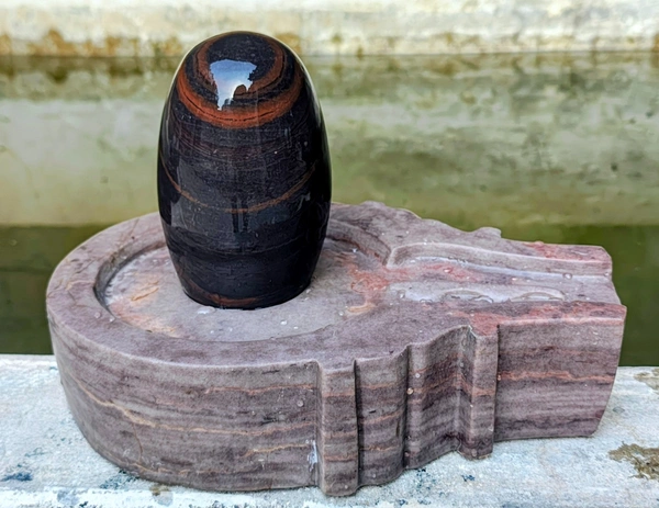 5 Inch Mahamrutyunaj Shivling with 10 inch Jaladhara