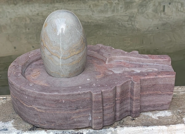 5 Inch Narmadeshwar Shivling with 10 inch Jaladhara