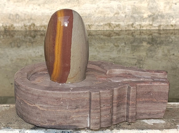 5 Inch Ardhanarishwar Shivling with 10 inch Jaladhara
