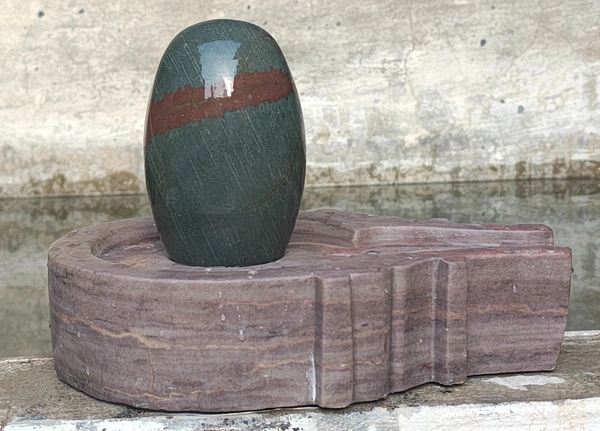 5 Inch Ardhanarishwar Shivling with 10 inch Jaladhara