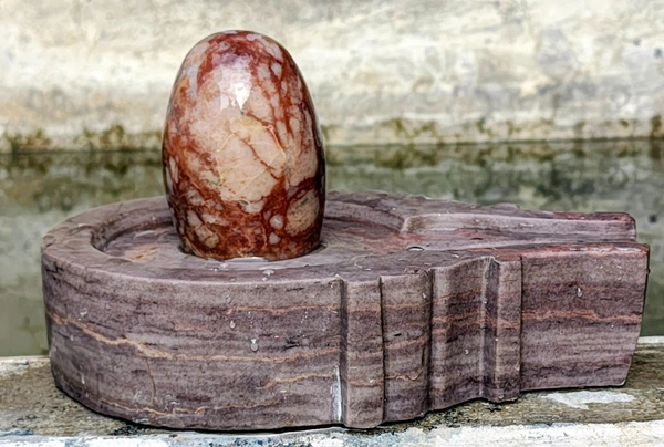 5 Inch Ardhanarishwar Shivling with 10 inch Jaladhara